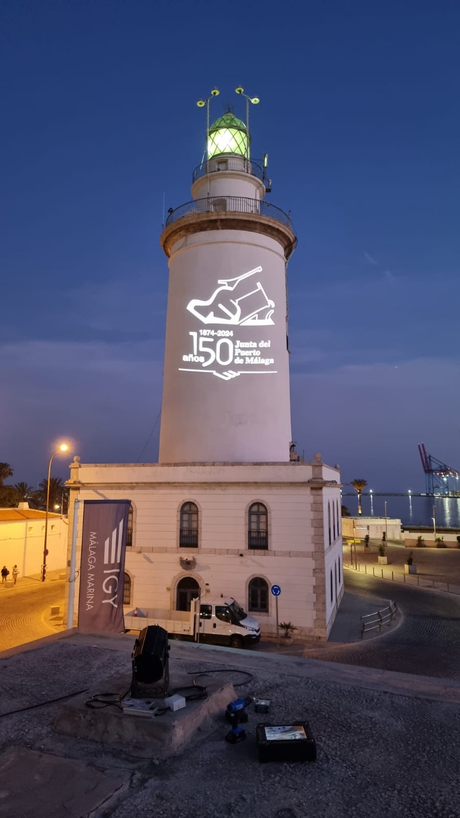 Iluminamos el Puerto de Málaga en su 150 cumpleaños (1)