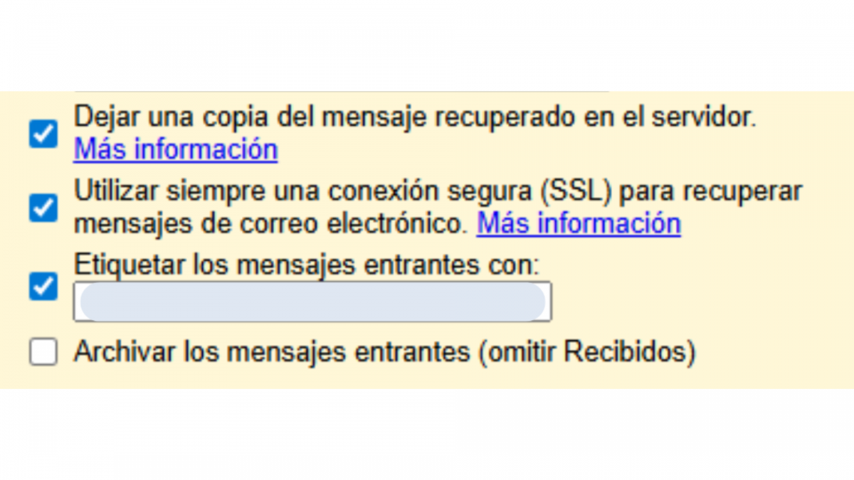 Proceso de configuración de Gmail 7